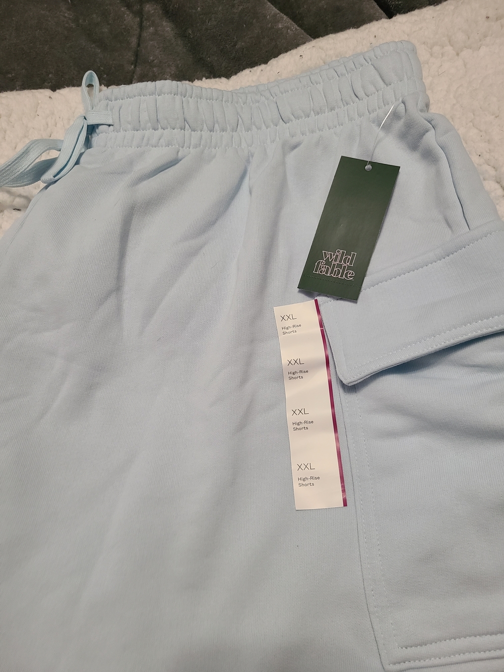 wild fable Light Blue High-Waist Shorts